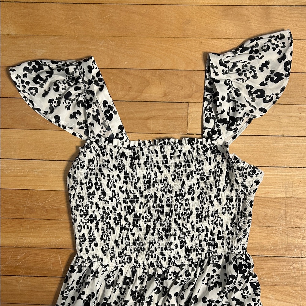Saltwater LUXE Black and White Leopard Printed Dress - Picture 2 of 5